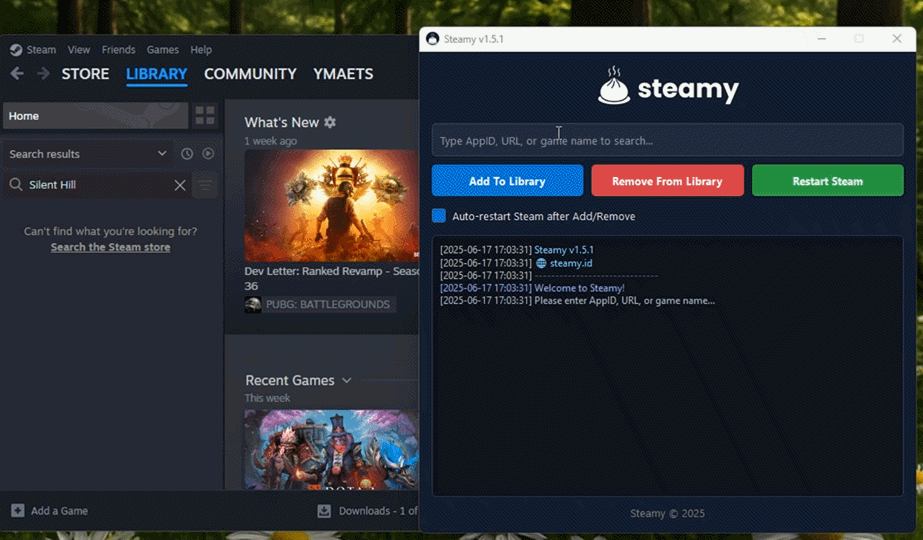 Steamy App Demo GIF
